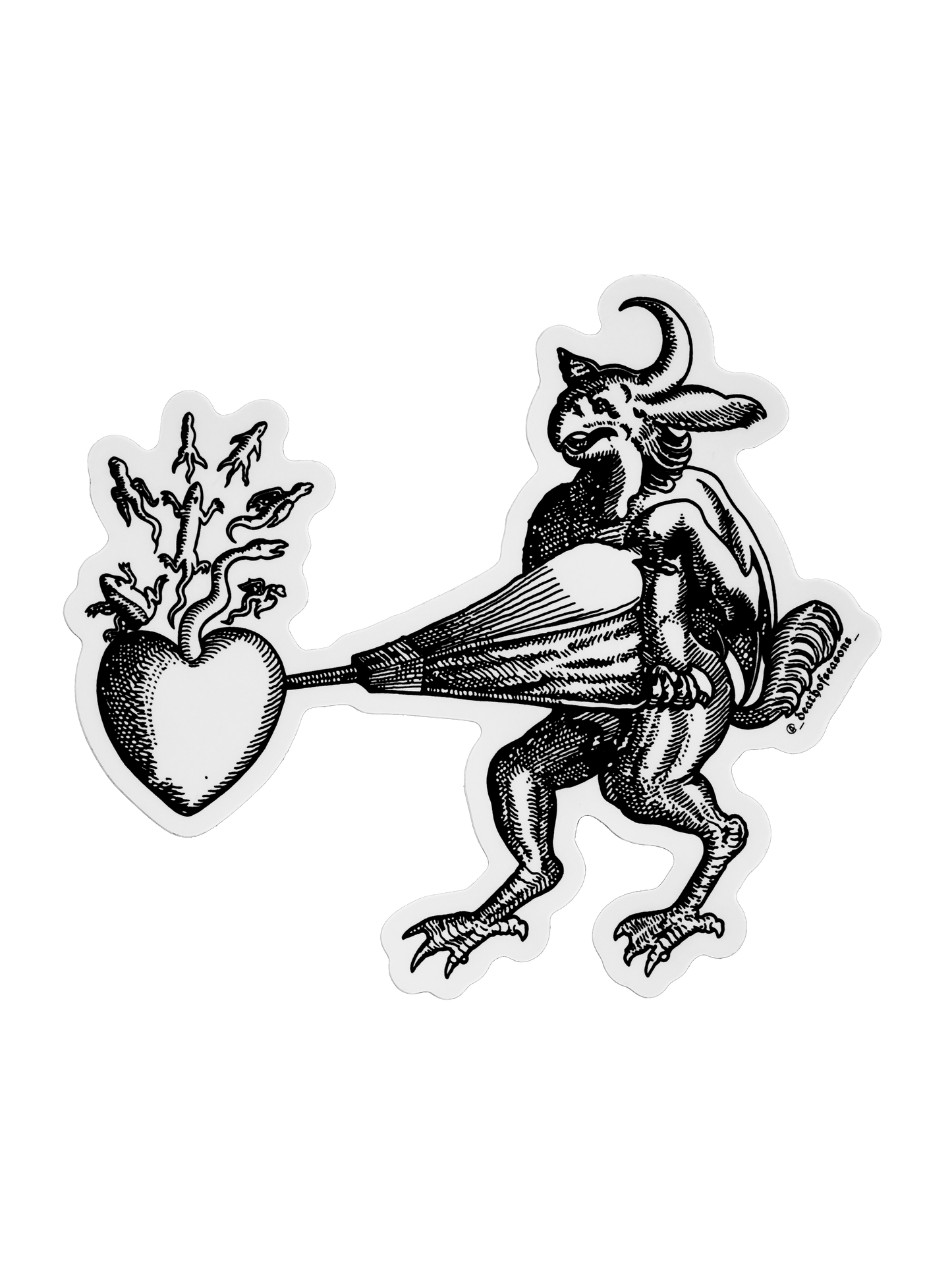 Heart Demon Sticker