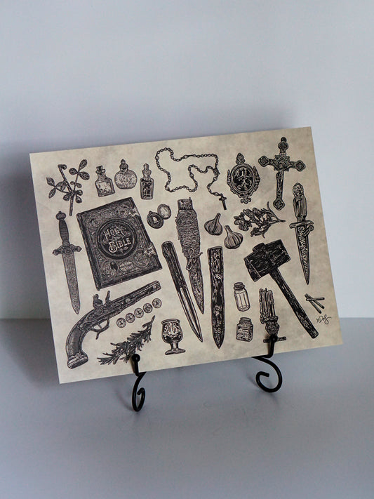 Vampire Slayer Flash Sheet 8.5x11 Print