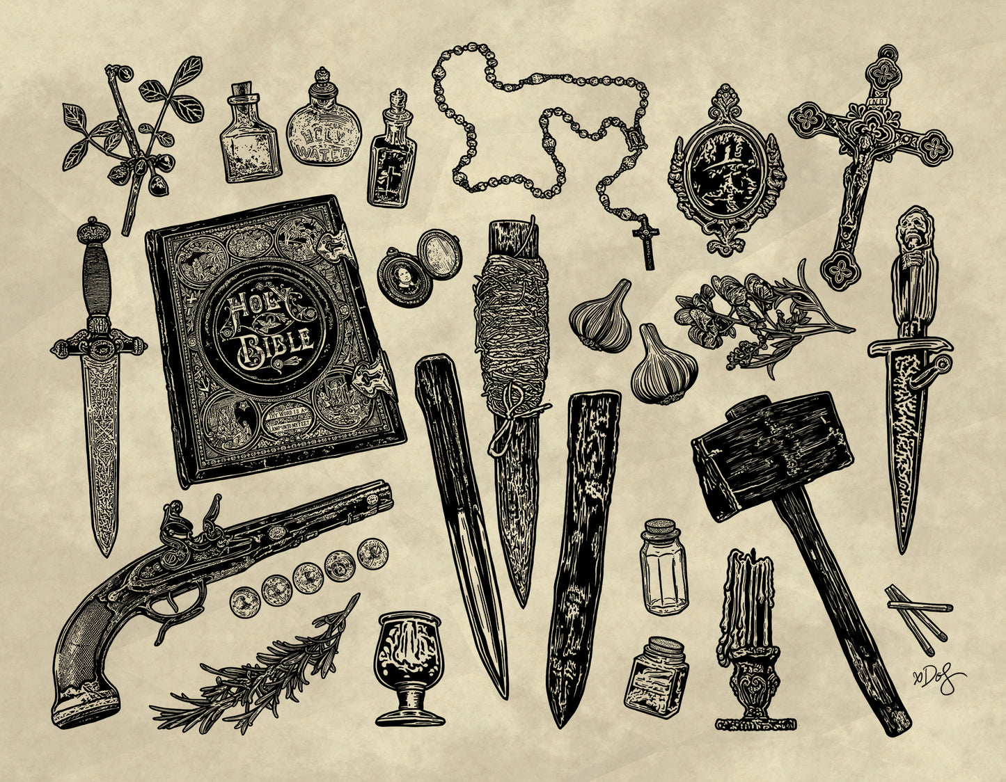 Vampire Slayer Flash Sheet 8.5x11 Print