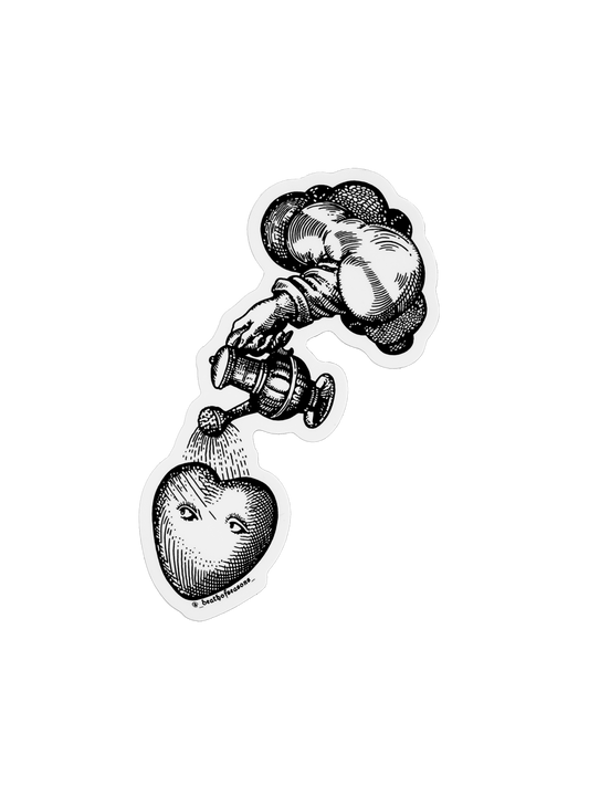 Heart Watering Can Sticker