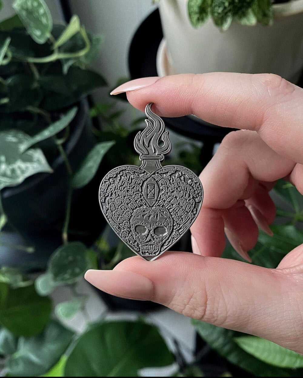 Death’s Head Sacred Heart Pin