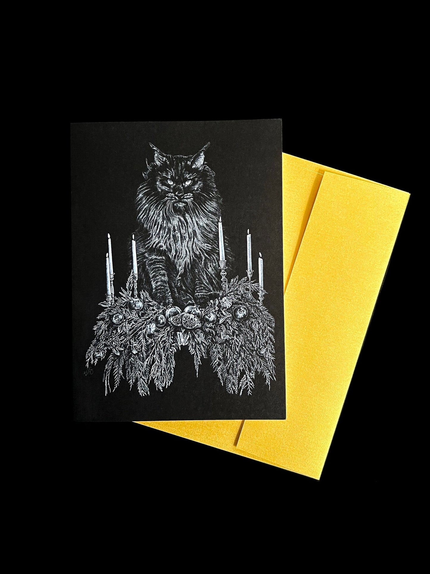 Yule Cat 5x7 Greeting Card