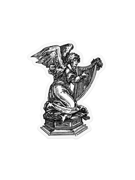 Angel With Harp Sticker