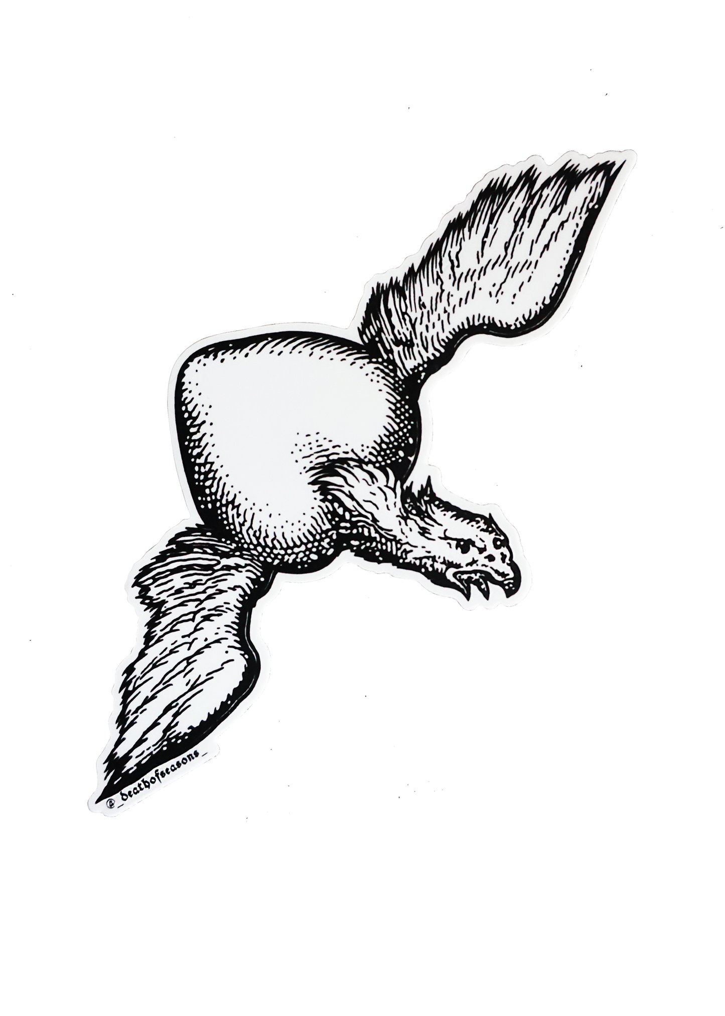 Heart Eagle Sticker