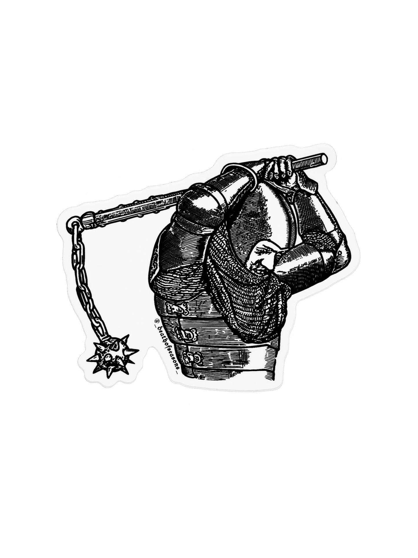 Knight With Flail Sticker