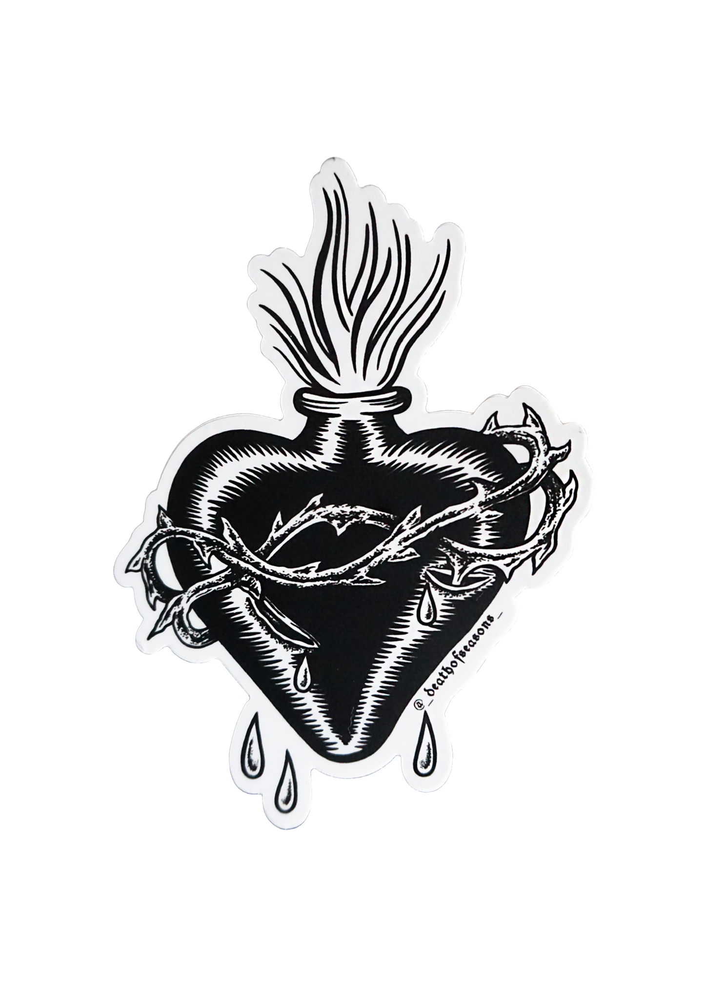 Sacred Heart Thorns Sticker