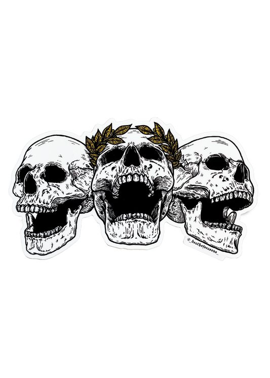 Laughing Skulls Logo Sticker