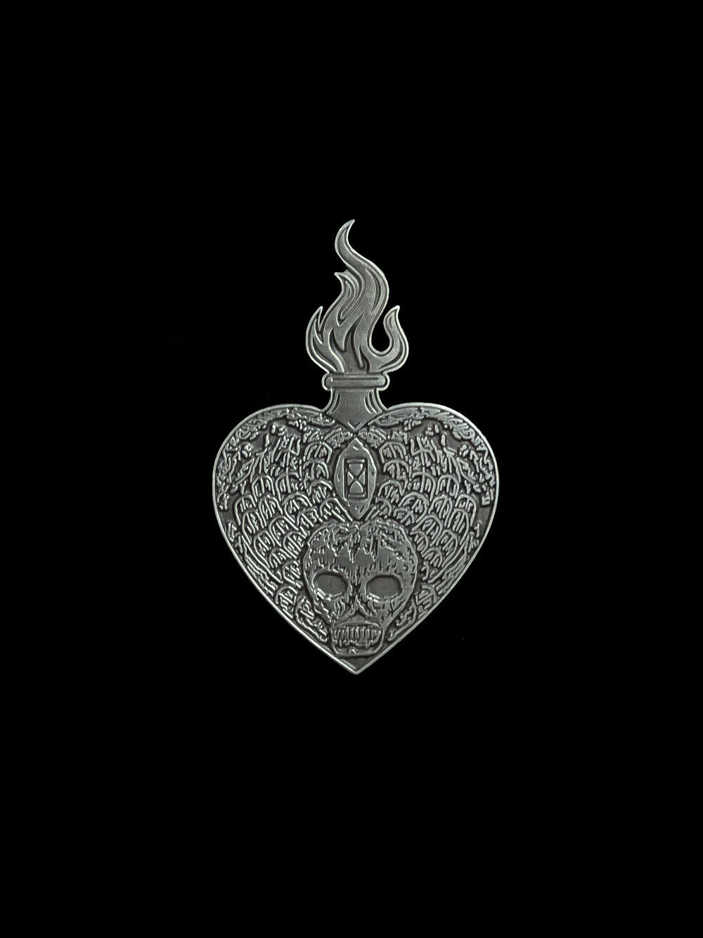 Death’s Head Sacred Heart Pin
