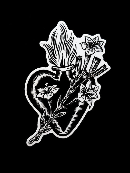 Flower Sacred Heart Sticker